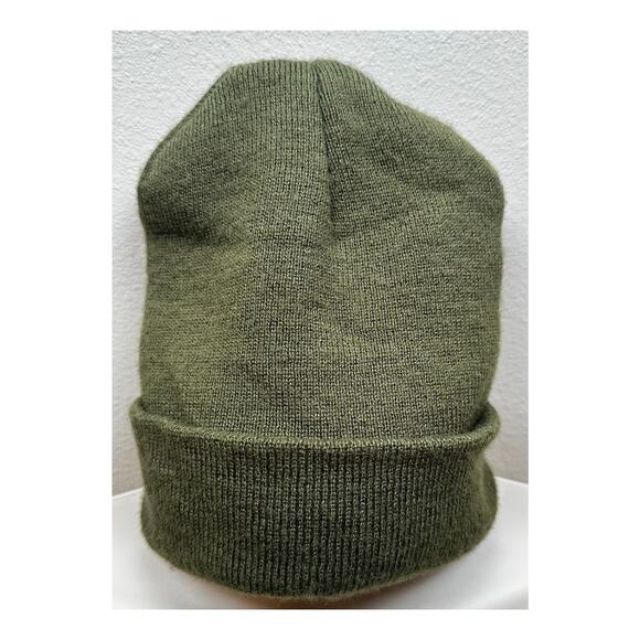 HUF Beanie Hat Men's Black Logo Patch Skate Board Box Cuffed Cap Street in Pesto - Picture 2 of 6